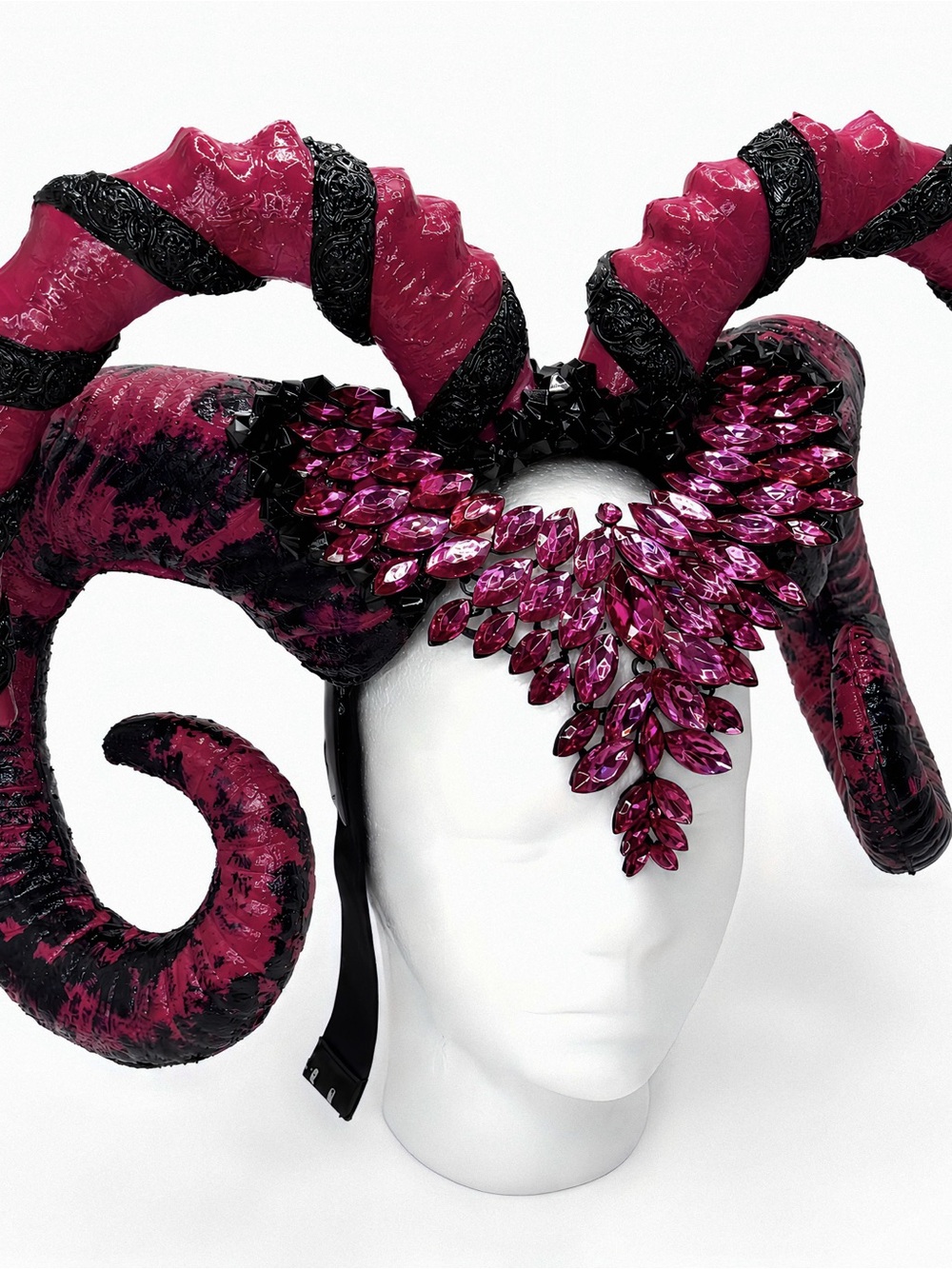 Pink Jeweled Horn Headpiece - Women Accessories